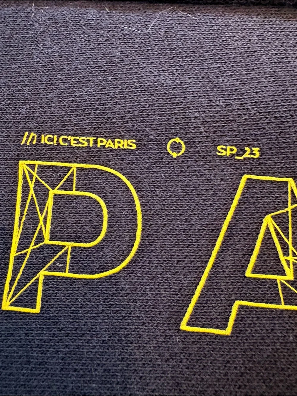 Nike Jordan PSG Sweatpants with Yellow Jumpman & Paris Script Sz L DV0621-010